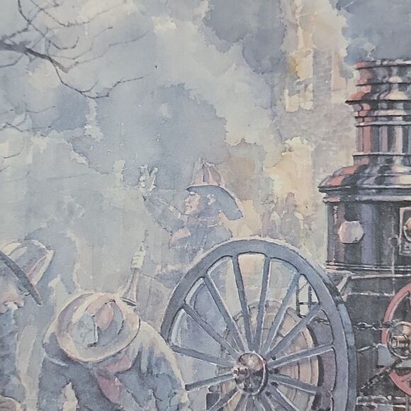 F. McElwain fire engine print vintage 11"X14" - Picture 5 of 8